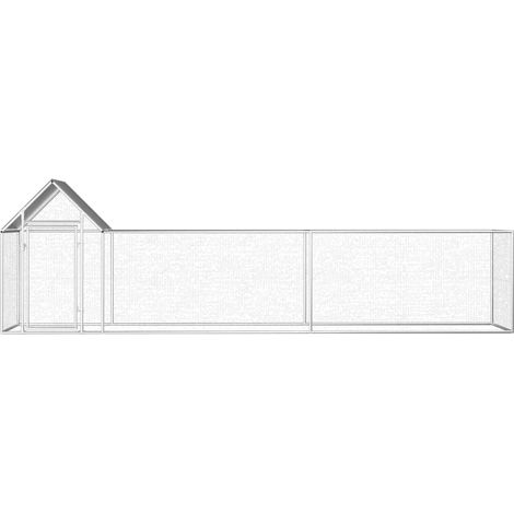 Poulailler Cocotte 5 x 1 x 1,5 m Acier galvanisé CFW60379 (1/5)