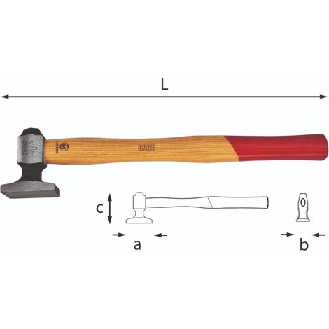 414 Marteau à tête plate avec manche en hickory 290 mm A Usag-U04140001