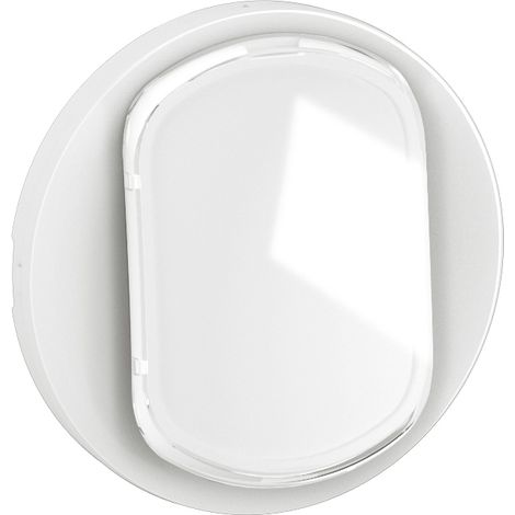 Enjoliveur pour interrupteur et ou va-et-vient avec porte-étiquette Céliane + 2 étiquettes - Blanc - LEGRAND - CB5001 (1/4)