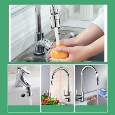 360° Pivotant Aérateur de Robinet, M22/M24 Mousseur Robinet Economie Eau Extension Robinet Filtre Embout Robinet Cuisine (1/4)