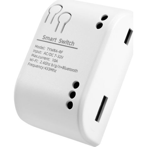 Interrupteur intelligent 1 canal 7-32 V CA/CC Wi-Fi Tuya avec télécommande (1/5)
