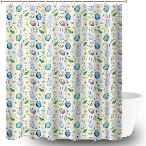Rideau de douche 180x180 dessin bâche polyester douche pour un éveil en douceur le matin (1/5)