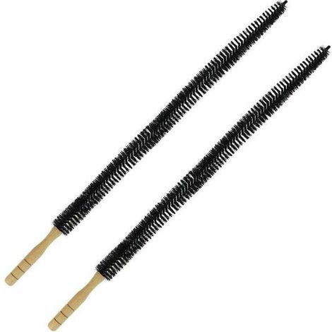 Lot de 2 Brosse radiateur Brosse de Nettoyage pour Radiateur 75 cm Longue et Flexible avec Manche en Bois Convient pour Radiateur et Sèche Linge (1/4)