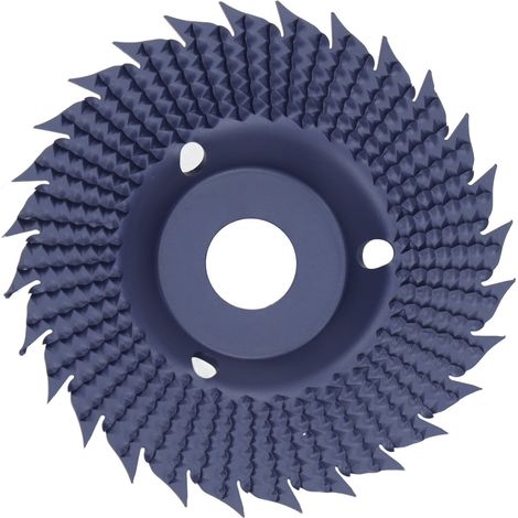 Disque à meuler pour meuleuse d'angle, en acier inoxydable, pour le polissage et le façonnage en arc, idéal pour le travail du bois (bleu). (1/5)
