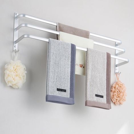 Handtuchhalter, Edelstahl, keine Bohrung erforderlich, Wandmontage, Badezimmer, Küche (1/5)