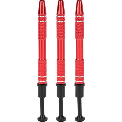 3 pièces Pince à perles portable 4 griffes outil de ramassage pour bijoux rouge (1/5)
