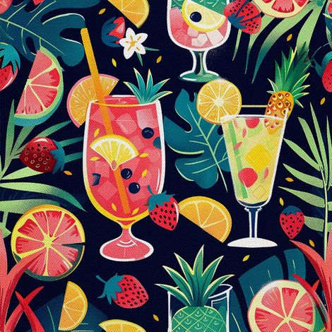Outdoor-Dekostoffe Oxford - Motiv Cocktail DX8469 (1/5)