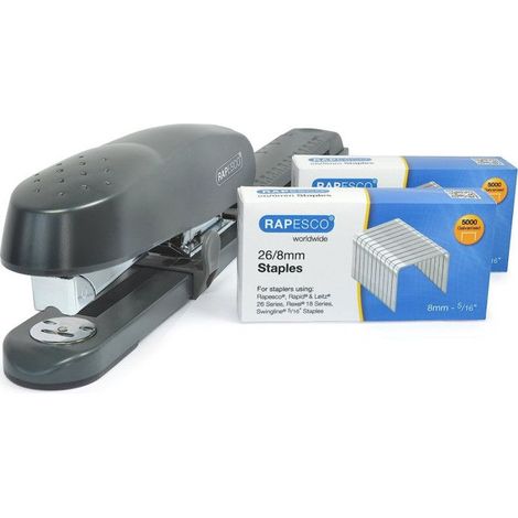 Agrafeuse de bureau - RAPESCO - Long Bras 790 - Enclume pivotante - Magasin frontal - 50 feuilles (1/5)