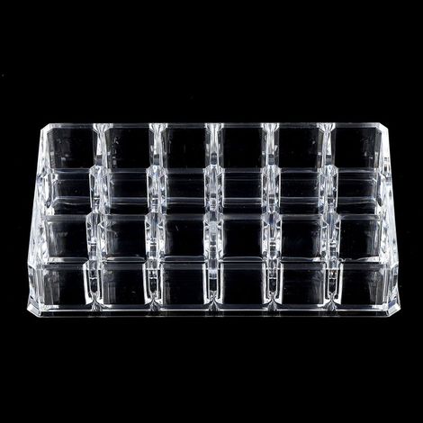 Mini armoire portable transparente à 18 compartiments, boîte de rangement pour bijoux et cosmétiques, rouge à lèvres, etc. (1/5)