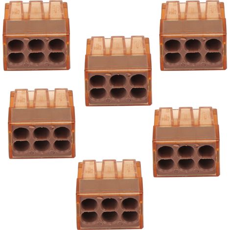 10 connecteurs à poussoir pour fils, 0,754 mm, conducteur rapide, matériaux auxiliaires électriques industriels (PCT606) (1/5)