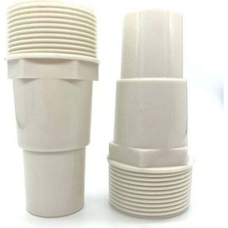 Adaptateur de tuyau de pompe de filtre de piscine 1 1/4"-1 1/2" filetage 1.5" connecteur de raccord PVC 417-6060 (lot de 2)