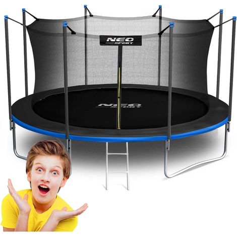 Gartentrampolin 15ft/465cm mit Innennetz und Leiter Neo-Sport