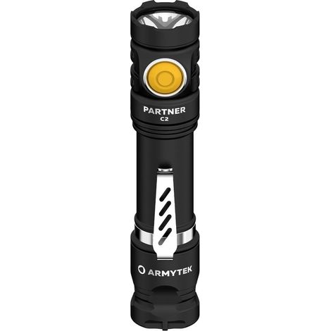 ArmyTek Partner C2 Magnet USB White F07802C LED (monocolore) Torcia tascabile con clip per cintura, con fondina a batte (1/4)