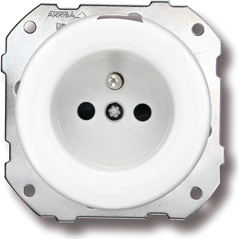 FONTINI Prise 2P+T porcelaine blanche DO LOW (1/2)