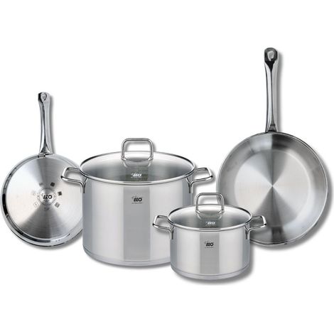 Set de 2 Poêles de cuisson 24 et 28 cm et 2 faitouts 20 et 26 cm Elo Profi Citrin (1/5)
