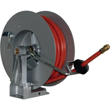 Schlauchaufroller f.Druckluft L20m Geh.Stahlbl.Federrückzug Ausgang 3/8 AG RAPID (1/2)