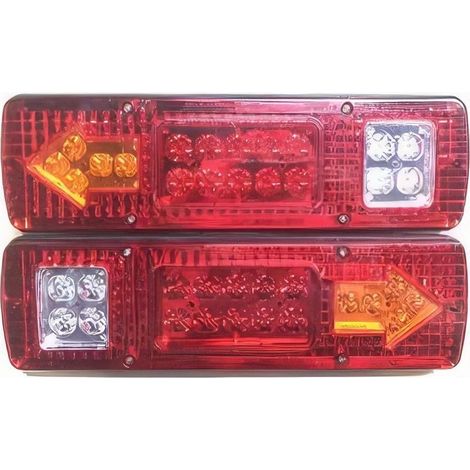 Light rear 2X LED 19 LED 12V for trucks, caravans, vans, trailers for boats (1/5)