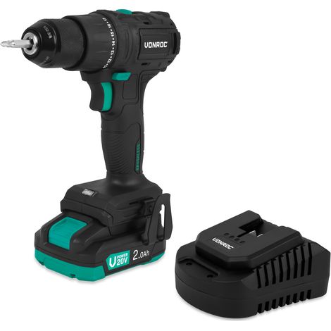 PRO Akku-Bohrschrauber 20V – Bürstenloser Motor – 40Nm  Inkl. 2,0Ah Akku und Ladegerät