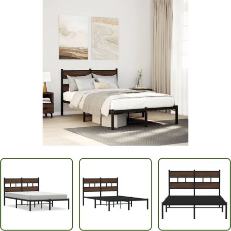 Cadre de lit - Cadre de lit sans matelas avec tête de lit 120x190 cm (1/5)
