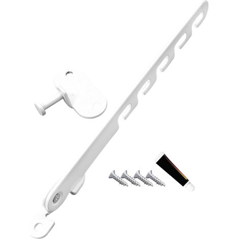 Verrous et loquets de fenêtre – Crochet de fenêtre coupe-vent  Verrous de fenêtre réglables avec 4 emplacements  Loquets de fenêtre pour ouverture de fenêtre intérieure et extérieure  Verrou de