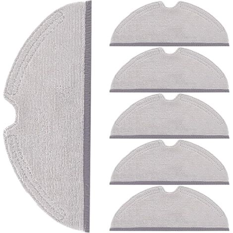 Confezione da 6 panni per mocio a copertura totale, adatti agli aspirapolvere Xiaomi Roborock S5 S50 S51 S55 S6 S6 MAXV S5 MAX Q7 MAX Q7 MAX+ Q8 Max Q8 Max+ Q5 Pro Q5 Pro+