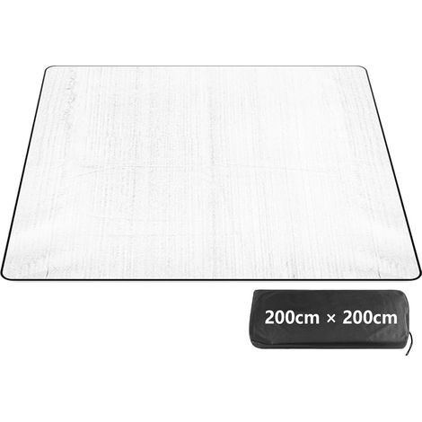 Tapis de Sol Isolant Camping 200x200 cm Aluminium Double Face Pliable en EVA Conserve sa Forme et Résiste au Vent et à la Pluie, comme Tapis de Tente ou Yoga, pour Randonnée et Pique-Nique (1/5)