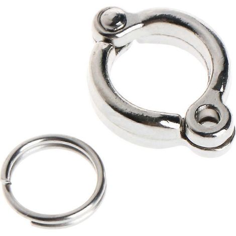 Anneaux de patte pour oiseaux, anneaux de jambe à ouverture active, clips métalliques pour perroquets volants d'extérieur - Numéro 10 (1/5)