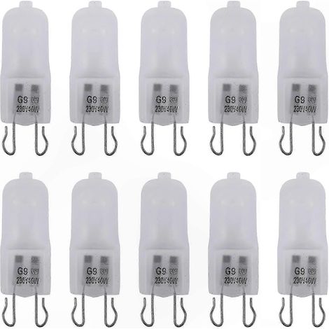 Mattierte G9-Halogenlampen, warmweiße Kapseln, 40 W, 230 V, 10er-Packung für Büros und Arbeitsbereiche (1/5)
