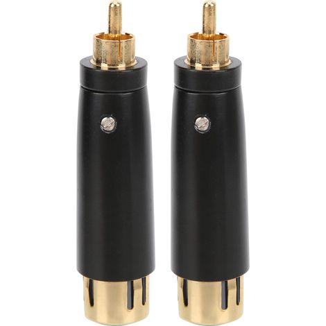 Adaptateur audio RCA mâle-femelle en alliage de zinc (2 unités) - Accessoire LZ1171G (1/5)