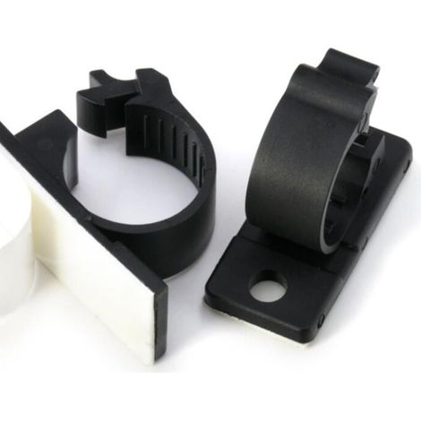 Organisateur de Câbles Clips de Câble Réglables Adhésif en Nylon Noir 25 Pièces D'alimentation Données Fixation Murale Pratique (1/5)