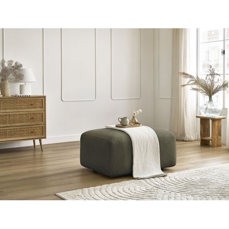 BOBOCHIC - Pouf TINA tissu bouclette Vert (1/5)
