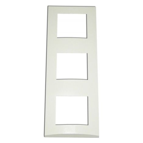 Plaque triple blanche 3 postes verticale entraxe 71mm – Bord biseauté pour appareillage mural – Pour installations électriques – Alternative Elec
