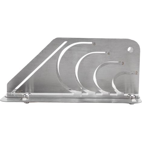 Outil professionnel de coupe de tuyaux en mousse, en acier inoxydable, angle de coupe de 45°, pour l'isolation des tuyaux en mousse, destiné aux habitations et aux industries (taille L). (1/5)