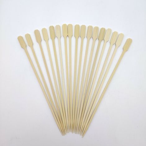 Brochettes en bambou de 12 cm (4,7 pouces) – Idéales pour les cocktails, les barbecues, les brochettes de fruits, la cuisine, les clubs sandwichs, etc. Bambou naturel – Maintient les ingrédients ensem