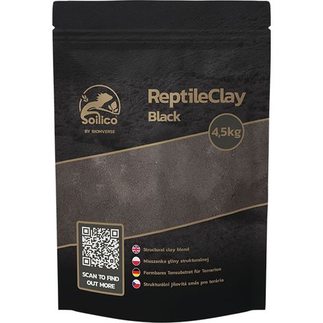 Argile pour reptiles Soilico NOIRE 4,5 kg