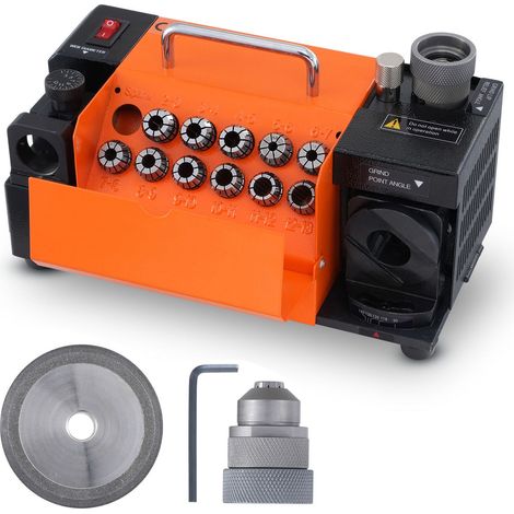 Affûteur de forets MR-13A, meuleuse 3-13 mm, angle de pointe 95°-135° réglable, machine portable avec 11 bagues, meules CBN et SDC. (1/5)