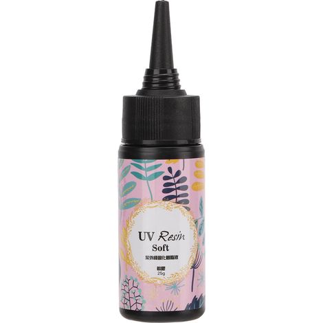 Création de bijoux en résine époxy cristal à faire soi-même - Colle souple à polymériser aux UV, résine époxy cristal liquide (25 g) (1/5)