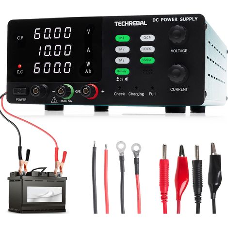 Alimentation de laboratoire Techrebal R-SPS6010C 10A avec fonction de charge (1/5)
