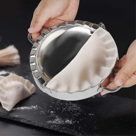 SQBB Großer Empanada-Maker, 15 cm (6 Zoll) Empanada-Presse aus Edelstahl, Gebäckzubehör, Taschen-Pastete (1/2)