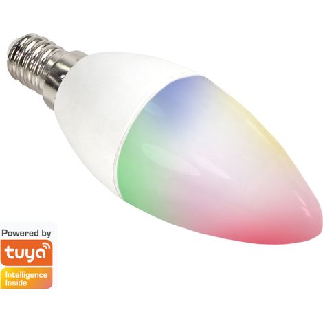 Ampoule LED Wi-Fi LOGILINK SH0119, E14, 350 lm, 4 W, Blanc chaud/froid + RGB