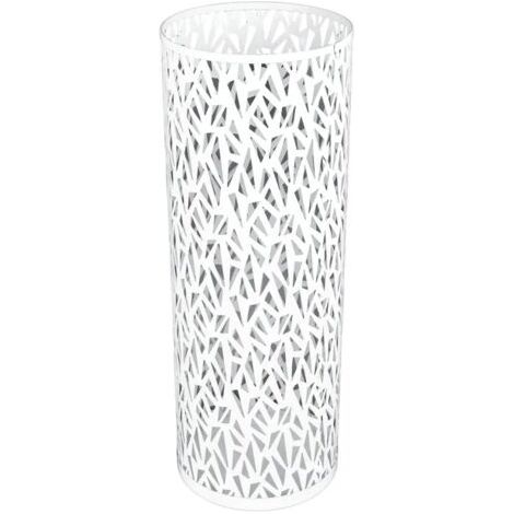 royaluxe-Porte-parapluie rond métal blanc 23x15 cm ajouré résistant rustique bureau entrée maison (1/5)