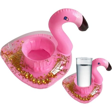 Lot de 2 porte-bouteilles gonflables, porte-gobelets, pour piscine, fête de plage, pour enfants, famille, piscine (1/5)