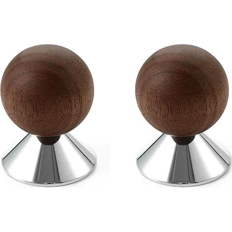 Boutons de meubles monotrou en noyer et laiton, trois finitions (1/5)