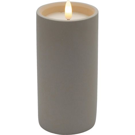 Mömax LED-Kerze Karen Grau (1/2)