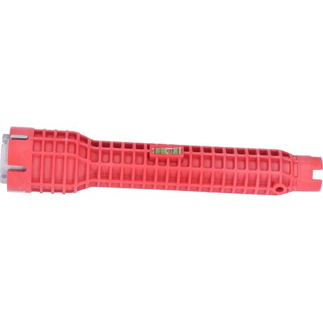 Clé à robinet et éviers set outil démonte-collecteur pour tuyauterie salle de bain cuisine ABS acier C45 aluminium rouge 40mm 34mm (1/5)