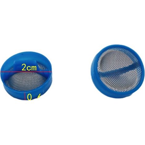 6 pièces de filtres pour entrée d'eau, vanne de filtration, filet filtrant et orifice de tuyau d'entrée d'eau pour machine à laver entièrement automatique, 2 cm, filet en acier (1/4)