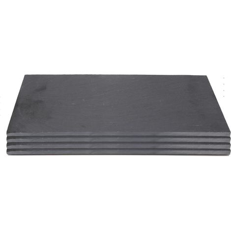 SET 4 VASSOI SOTTOPIATTI IN ARDESIA 30 X 11 CM CON PIEDINI ANTISCIVOLO (1/5)