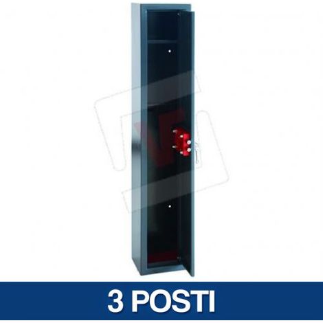 ARMADIO PORTAFUCILI PORTA FUCILI 2 3 5 7 10 FUCILIERA SECURITY BLINDATA (13218V) 3 POSTI H 135 (17425)