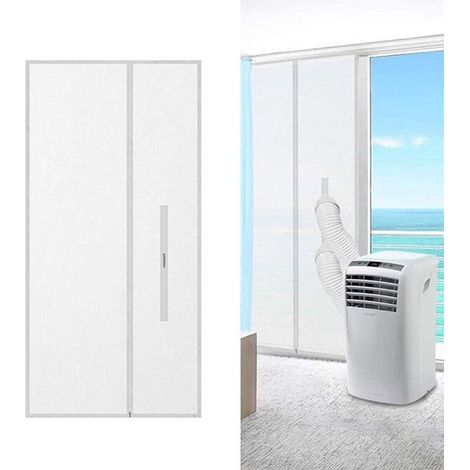 Juego de burletes para ventanas de aires acondicionados portátiles, barrera de refrigeración de 300 cm con fijación de velcro para puertas y ventanas. (1/5)