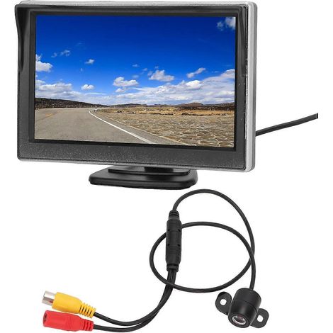 Kit caméra de recul avec moniteur 5 pouces V1 V2, entrée vidéo haute définition 12–24 V pour véhicules